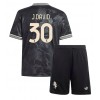 Dječji Nogometni Dres Juventus Jonathan David #30 Rezervni 2025-26 Kratak Rukav (+ Kratke hlače)
